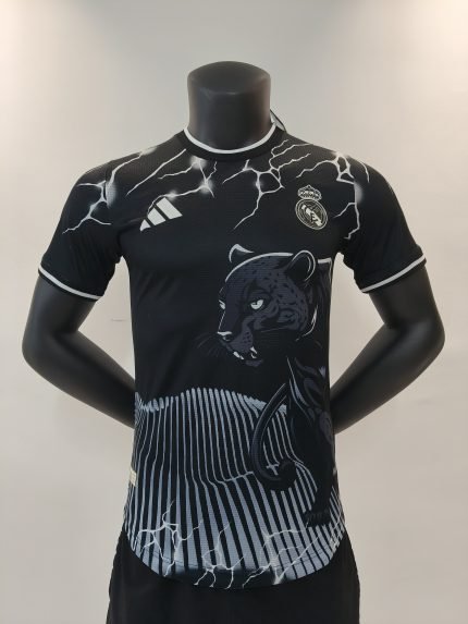 24/25 Mens Real Madrid Special Edition Black Leopard Jersey
