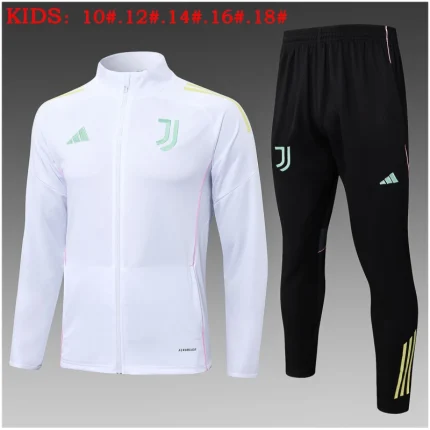 Kids Juventus Jacket + Pants Training Suit White II 2025/26-cheap jerseys