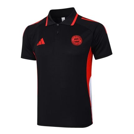 Mens Bayern Munich Polo Shirt Black 2025/26