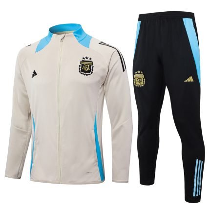 Mens Argentina Jacket + Pants Training Suit Cream 2024