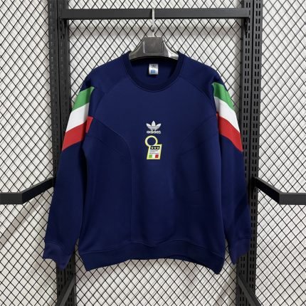 2025 Italy National Team Navy Blue Heavyweight Casual Long Sleeve Sweatshirt