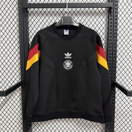 2025 Germany National Team Black Heavyweight Casual Long Sleeve Sweatshirt