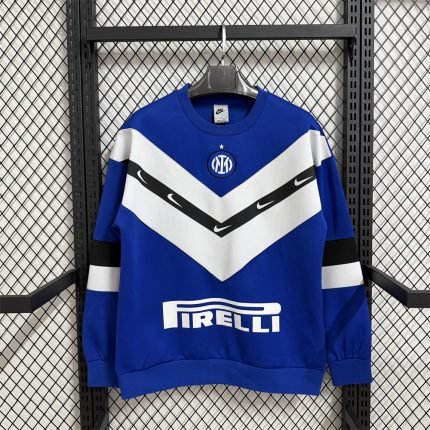 2025 Inter Milan Blue Heavyweight Casual Long Sleeve Sweatshirt